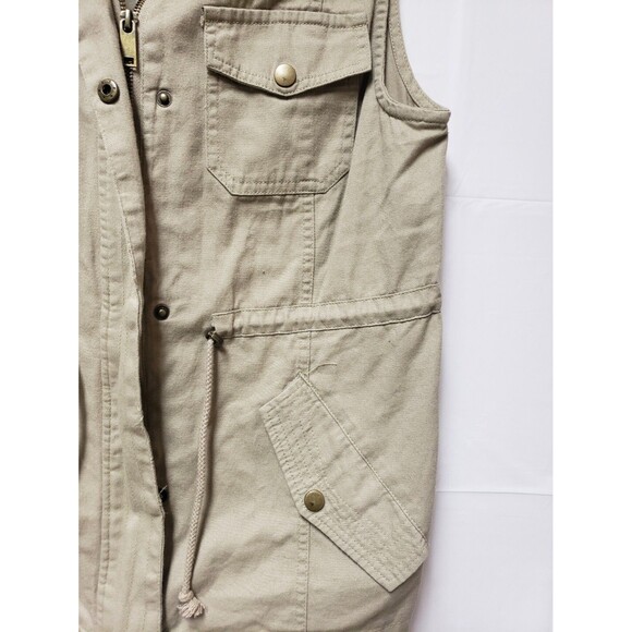 Harper Heritage Women's Khaki Utility Vest Size M Drawstring  New Without Tags - Picture 10 of 11